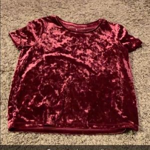 Velvet crop top